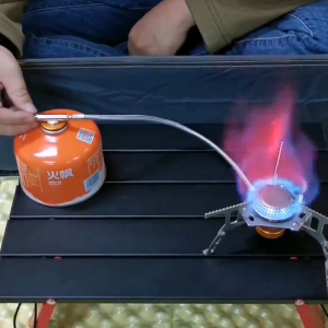 AFAU Outdoor Gas Stove Camping Gas burner Folding Electronic Stove hiking Portable Foldable Split Stoves 3000W Windproof Windshield with Storage Case for Outdoor Backpacking Hiking Picnic Outdoor Cylinder Adapter Ultralight Gas Butane Stove