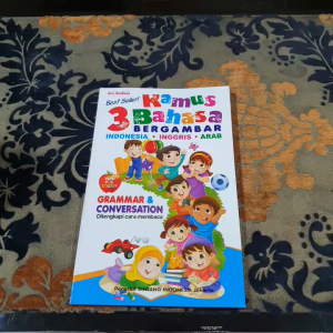 KAMUS 3 BAHASA BERGAMBAR INDONESIA - INGGRIS - ARAB (Putih)