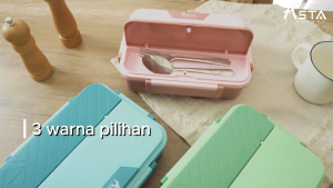 Kotak Makan Stainless Steel 304 Asta Lunch Box Soup Container Sekat 4