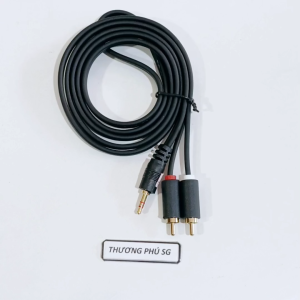Cáp loa 1 ra 2 (Đầu 3.5 ly ra 2 AV) / Cáp dài 1.5m