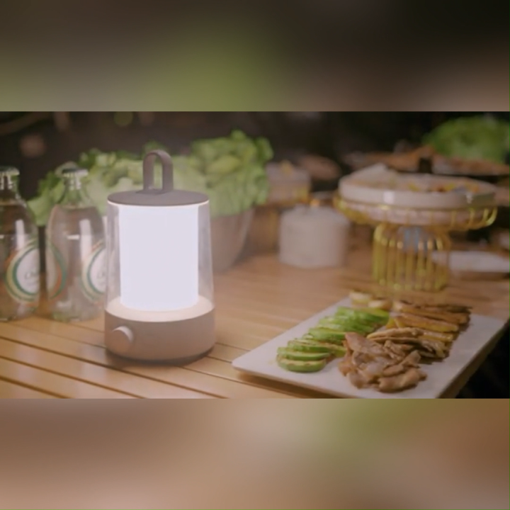 Xiaomi Multi-function Camping Lantern ไฟแคมป์ปิ้ง ไฟแคมป์ ไฟตั้งแคมป์ ควบคุมผ่านบลูทูธ กันน้ำกันฝุ่น ดีไซน์โคมไฟแบบคู่