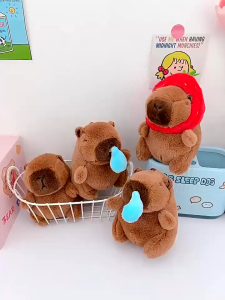 Đồ chơi móc khóa thú nhồi bông Capybara chảy mũi hottrend Búp bê bông chuột lang kéo nước mũi dễ thương Ví tiền Capybara