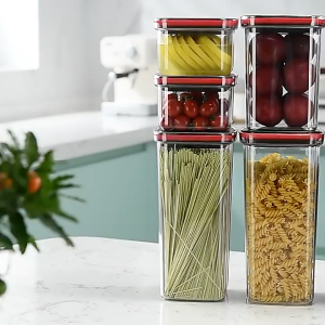 Amark Kitchen Collection Spin Lock Food Storage Container - Airtight Watertight & Stackable