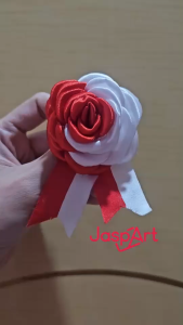 Bros Bunga Gardenia Merah Putih: Aksesori Seragam Formal