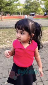 Bykiddos - (LOKAL) Baju Anak Perempuan Crop Top Tanpa Lengan / Atasan Leher Berkerah Anak Perempuan / Gaya Korean