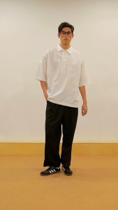 Headboyy - HB  Oversized Pullover Shirt Vol.2 - เสื้อเชิ้ตโอเวอร์ไซส์ Vol.2 - สีขาว/กรม