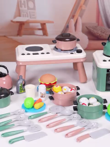 30-52 PCS Kids Kitchen Pretend Play Toys Simulation Cooking Tableware Set Boys Girls Birthday Gift Educational Play House Toys Childrens Cooking Toys