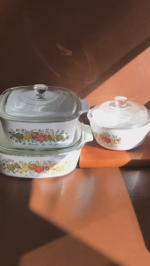 [Hiếm] CorningWare -  L’Echalote La Marjolaine - 01 Nồi Hoặc Quánh Thuỷ Tinh Chịu Sốc Nhiệt [Bán Lẻ]