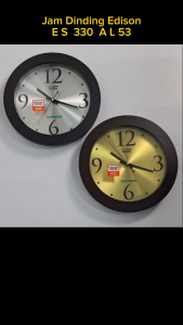 Jam Dinding Edison Sweep ES 330 AL53 Metal Plate Diameter 330mm 33cm