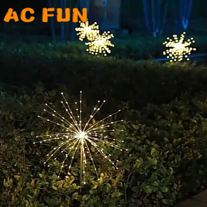 ACFUN Fireworks Lamp Solar Garden Light Outdoor Waterproof Copper Wire Lights for Fowerbed Garden Home Tree Flower Xmas