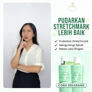 Rintik Skincare Stretch Mark Oil - Mengandung Collagen & Stem Cell Infused 90ml