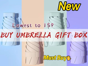 FUNPOINT mini Pocket umbrella UV Protectect UPF50+ Folding Six-Folds Ambrella Best Gifts