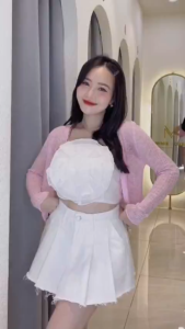 Áo Khoác Mỏng Cardigan Choàng Ngoài Vải Voan Len Móc Mỏng Xuyển Thấu Nhẹ Nhàng Phối Đồ Styke Tiểu Thư Nữ Tính 1014