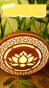 Đèn Hào Quang Vân Gỗ Để Bàn Thờ Phật Vòng Hào Quang Phật Đèn Hào Quang Phật Đèn Tượng Phật Hào Quang CNC