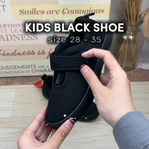 B.U.M. Equipment Kasut Kanak-Kanak Kids Shoe CS901 Warna Hitam - Black School Shoe/Kasut Sekolah