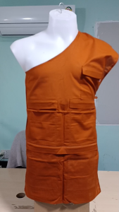 เสื้อ ผ้าพระ อังสะ 7 กระเป๋า ผ้ามัสลิน อังษะ พระ เณร สังฆภัณฑ์ (ร้านโชคดี โปรดักส์)