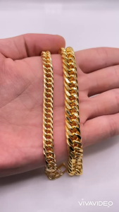 Lắc tay mạ vàng Vòng tay khoen lật Lắc tay xích chất liệu titan không phai màu Trangsucmoiluatuoi.RIN