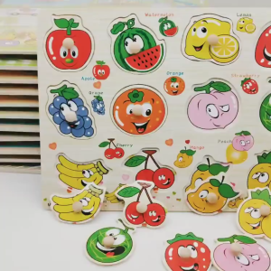 Early Education Kids Wooden Jigsaw Puzzle Board Mainan Kayu Kanak-Kanak ABC Alphabet Puzzle 儿童早教拼图