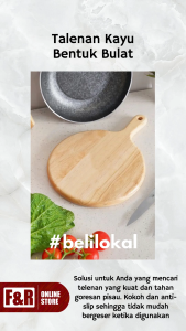 Talenan Kayu Pinus Premium Food Grade Talenan Model Bulat Atau Pizza Home Dekor Hiasan Dinding Perlengkapan Rumah