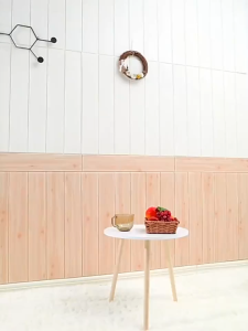 Wallpaper Foam Putih 3D motif KULIT JERUK Gambar Kartun berkarater design modern