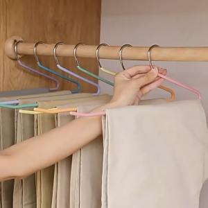 ไม้แขวนกางเกงรูปทรงห่าน ไม้แขวนเสื้อ ที่แขวนกางเกง 5ชิ้น 10ชิ้น แข็งแรง จัดเก็บสะดวก Simple Cleaning