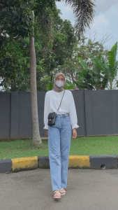 NC - Celana Kulot Highwaist Sekoder Dengan Pinggang Yang Bisa Disesuaikan Tanpa Ikat Pinggang