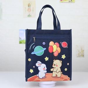 Túi tote đựng hộp cơm túi giữ nhiệt Lót Bạc size Lớn khóa kéo vải chống thấm nước để tập A4 sách vở đẹp TT05