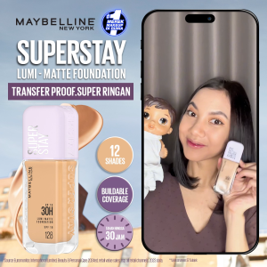 Maybelline Superstay Lumi Matte Liquid Foundation 35 mL – Buildable coverage transferproof ringan makeup tahan lama