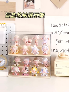 Toys Display Box Transparent with Step Doll Display Storage Cabinet Large Capacity Model Storage Rack Dustproof娃娃展示盒透明重叠