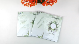 Undangan Wedding Pernikahan Dua lipat 1Pak isi 40pcs 2 Sisi