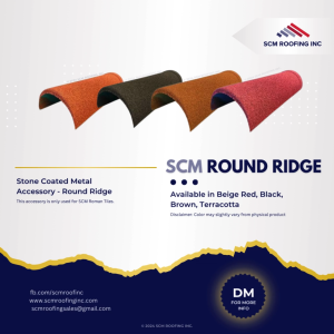 Stone Coated Metal Roofing Accessories Round Ridge
