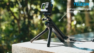 TELESIN TE-TPR-009 Multifunctional Foldable Tripod Selfie Stick Mount for Action Cameras