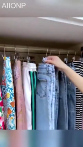 8Pcs Convenient Underwear Hat Anti-slip Drying Clip Hook Wardrobe Space Saving Scarf Sock Hanger