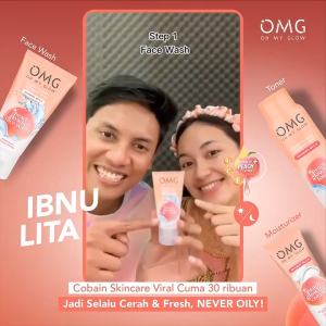 OMG Peach Glowing Series: Toner & Krim Wajah untuk Kulit Bercahaya