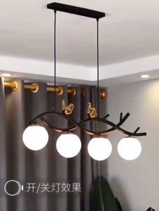 Lampu Gantung Bola Kaca Modern Minimalis Lampu Hias Gantung Plafon Gaya Nordic Bentuk Burung E27