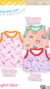 Singlet Bayi Kutung Tanpa Lengan & Kaos Bayi Kutung Murah