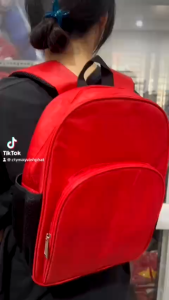 Balo Đỏ Dành Cho Bé TraiBé Gái Đi Học Mầm Non-Hình Thật