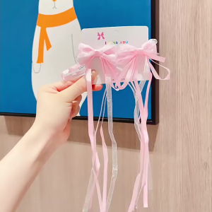 Jepit Rambut Wanita Kekinian Style Korea Pita Untuk Wanita Ikat Rambut Pita Panjang ala Korea Aksesoris Rambut Import PTT