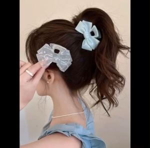 Kẹp Tóc Tone Xanh Hình Nơ Ngôi Sao Ngọt Ngào dành cho Nữ