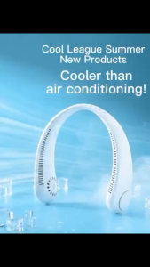 USB Rechargeable Hands Electric Fans with Adjustment Neck Fan Bladeless Neck Hanging Cooler Face Cool Keep The Makeup