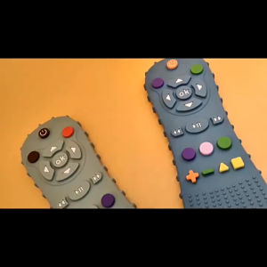 BEVAVAR Baby Teether Soft Silicone TV Remote Control Shape Sensory Toys Newborn Bite Soothing Toys Mainan Bayi 婴儿牙胶玩具