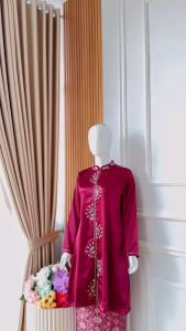 Ready Kebaya Melayu Terbaru full Payet//Kebaya Wanita Busui Bahan Bridal//Kebaya Pesta Kekinian//Kebaya Wisuda