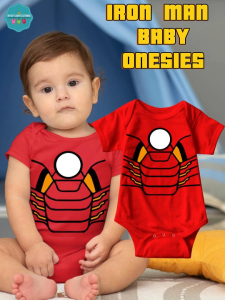 Baby Superhero Onesies with FREE Name Back Print - IronMan Mark VII