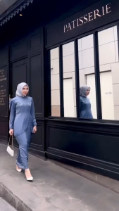 Oneset Baju Kurung Melayu Malaysia Looks Full Payet Felicya Eliza Setelan Pesta Wanita Kondangan Kekinian