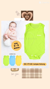 Jumpsuit Bayi Newborn Murah & Jumper Katun Lengan Kutung