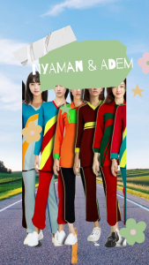 Baju Senam Setelan Atas-Bawah Panjang Ukuran Dewasa