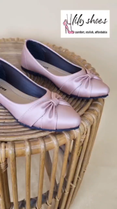 LILY SHOES - Slovia Sepatu Wanita Flatshoes Balerina & Teplek Pita Casual Real Pict