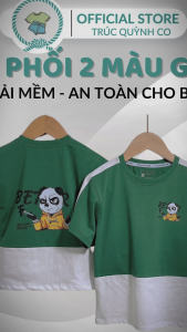 Áo thun Panda Form Rộng Tay Lỡ Trúc Quỳnh Co RESH Bé 12kg đến 52kg