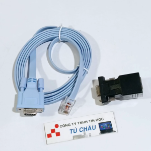 Cáp Com ra Lan (Rj45 Đực) dài 1.8M / Đầu Com 9 ra Lan (Rj45 Cái) đoạn ngắn