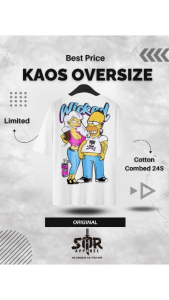 SMR APPAREL Baju kaos oversize Tshirt Oversize cotton combed 24s Pria & Wanita - Simpson Limited